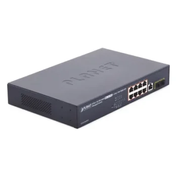 Switch Administrable PoE+ / 8 Puertos Gigabit 802.3at 30W / Presupuesto PoE 140W / 2 Puertos SFP con DDM / Alcance Extendido 250 m (820.2 ft) / Dual Stack IPv6/IPv4 / CloudNMS