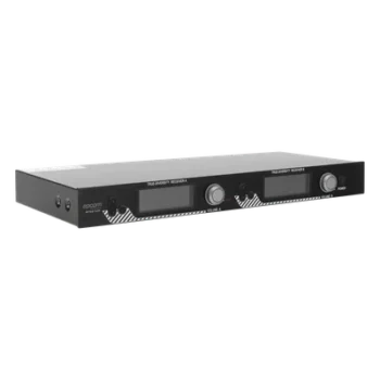 Sistema de Microfonía Inalámbrico UHF / 2 Micrófonos de Mano / 200 Canales / Alcance 100 m (328 ft) / Frecuencia 640-857 MHz / Batería 10-15 Horas