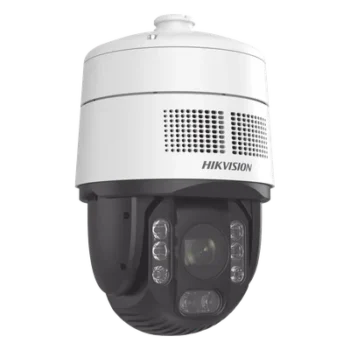 Cámara Domo PTZ IP / 4 Megapixel / 32X Zoom Óptico / IR 200 m (656.2 ft) / Alerta Audible y Luz Estroboscópica 100 m (328.1 ft) / AcuSense / Autoseguimiento 2.0 / IP67 / IK10 / Hi-PoE