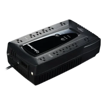 UPS de 750 VA/450 W, Topología Línea Interactiva, Entrada 120 Vca NEMA 5-15P, Tipo Gabinete Compacto, Con 12 Tomas NEMA 5-15R