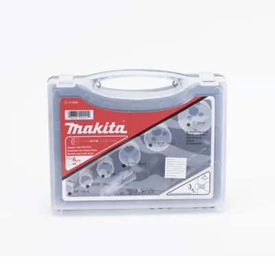 Kit de Broca Sierra / 6 Piezas Bi-Metal / Diámetro Máximo 2-1/4 in / Dientes Paso Variable / 2 Adaptadores / Resorte de Expulsión