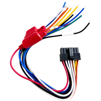 Arnés de Alimentación e I/O / DC 11.4-36V / 2A / Protección Sobrecarga y Cortocircuito / Diseño Compacto