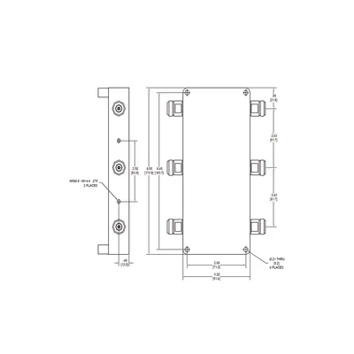 Combinador híbrido 3x3 / 694-2700MHz / 150W / -161dBc PIM / IP64 / Tipo N