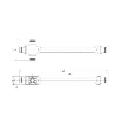 Divisor reactivo de 3 vías / 698-2700 MHz / 50 W / Aislamiento 20 dB / Conectores N / IP67 / 415 g