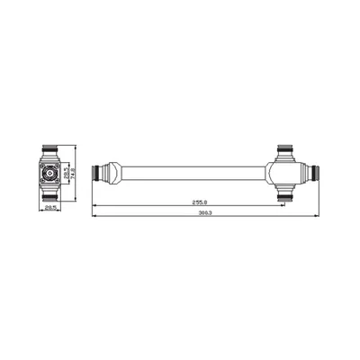 Divisor reactivo de 3 vías / 575-2700 MHz / 300W / PIM -161 dBc / 4.3-10 IP68 / 1.5 pies