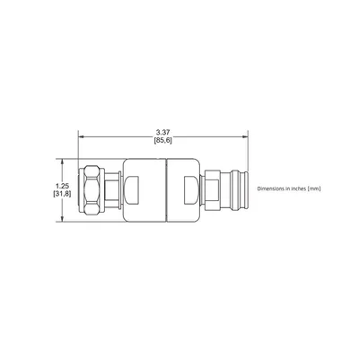 Bloqueador de DC / 250-6000 MHz / 500W Promedio / 10kW Pico / PIM -161 dBc / 4.3-10 / IP65