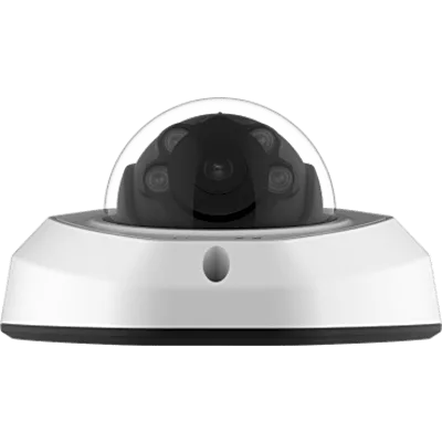 Cámara Mini Domo AI Antivandálica 4K / 8 Megapíxeles / Lente 4 mm / IR 30 m / Starlight 0.012 Lux / Super WDR 120 dB / H.265+ / Micrófono Integrado / SIP / IP67 / IK10 / NDAA