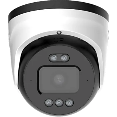 Cámara Turret AI TrueColor 4MP / 1/1.8" Sensor / Lente 4mm F1.0 / Smart Hybrid Light IR 40m y Luz Blanca 30m / IP67 IK10 / PoE / NDAA / VCA 2.0 / Detección hasta 75m