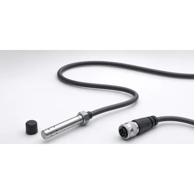 Sonda de Temperatura y Humedad / Chip Sensirion SHT41 / Exactitud ±0.2 °C y ±1.8 %RH / Rango -20 a 80 °C / Cápsula Acero Inoxidable 6x50 mm / Cable TPE 1.5 m (4.9 ft) / Conector Aviación 5P IP67 / Int