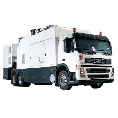 Sistema Móvil de Inspección de Vehículos y Carga / Acelerador Lineal Dual-energía 6/3 MeV / Penetración 320 mm Acero / Discriminación de Materiales / Modo Drive-through 150 Vehículos/hora / Integració