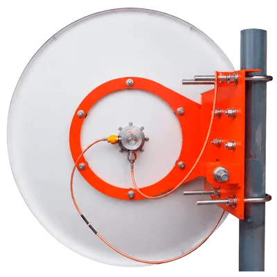 Antena Parabólica MLO / Banda Ultraancha 4.9-7.2 GHz / Ganancia 30 dBi / Dual Slant 45°-90° / 2 ft (60 cm) / Radomo de Fibra de Vidrio