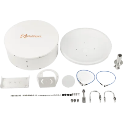 Antena Parabólica / 4.9-7.2 GHz / Ganancia 34 dBi / Dual Slant 45° / 96 cm (37.8 in) / Fibra de Vidrio / Conector N-Hembra Dual