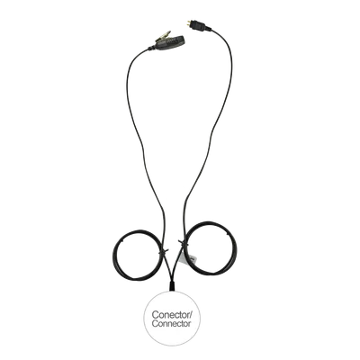 Kit de Vigilancia LOC / 2 Cables / Kevlar Reforzado / PTT Ergonómico / 5 lb Tracción / MOTOTRBO XPR6000/7000, DGP4150/6150/8050/5050