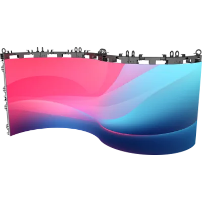 Pantalla LED Ultra-flexible / 2.6 mm Pixel Pitch / Ajuste -45° a +45° / Cilindro ≥1.27 m (4.17 ft) / 1000 Nits / 3840 Hz Refresh / Interior