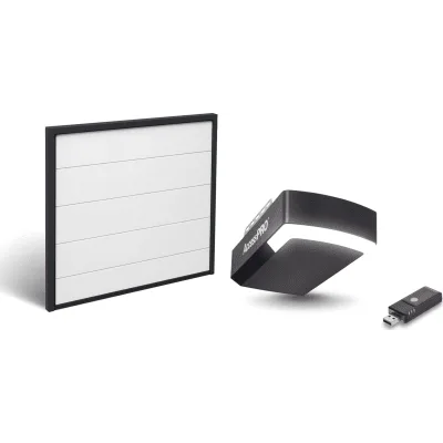 Kit Puerta de Garage 14x8 Pies (4.27 x 2.44 m) / Imitacion madera / Motor DC 1/2 HP / Insulada / Activación WiFi / Hasta 50 Controles / Lámina Calibre 26