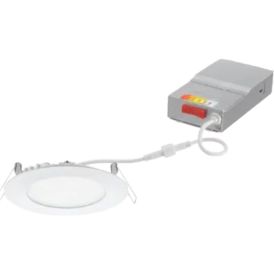 Luminaria LED empotrable / 4" / Temperatura de Color Ajustable 2700K-5000K / CRI 90 / Atenuación Triac / Clasificado IC / Ubicación Húmeda