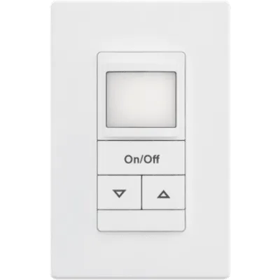 Sensor de Pared con Detección de Ocupación / Detección de Movimiento Pequeño hasta 20 ft (6.10 m) / PIR Pasivo / 180° / 120-277V / Cableado Neutral o Tierra