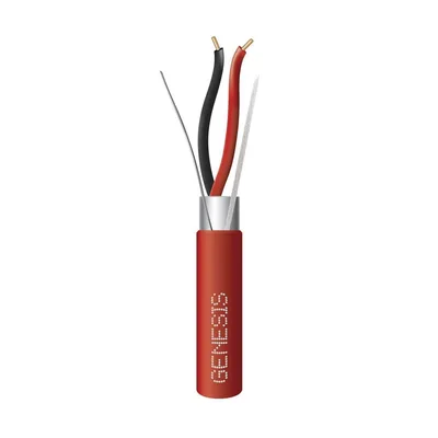 Cable de Alarma y Audio / 2x14 AWG / Riser FPLR / Blindado / 305 m (1000 ft) / Rojo / -20°C a 75°C