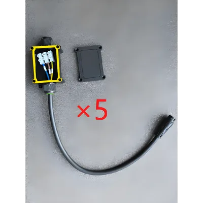 Cable de Alimentación / 10 m (32.8 ft) / Goma con Enchufe Cabeza de Aviación / Paquete 5 Unidades / -40°C a 105°C