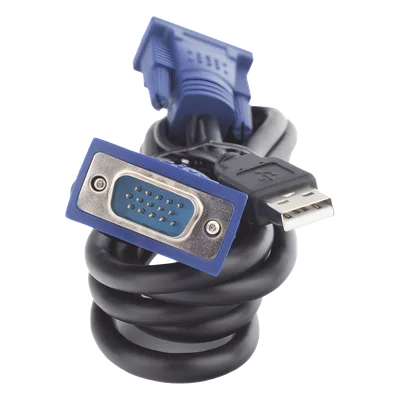Cable USB KVM / 1.8 m (5.91 pies) / VGA + USB Tipo A / Blindaje Coaxial / Calibre 28 AWG