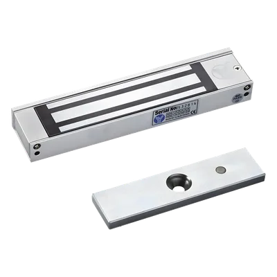 Chapa Magnética / 350 lbs (158.8 kg) / Voltaje Dual 12/24 VDC / Sensor de Estado NO/COM / Aluminio Anodizado / Interior