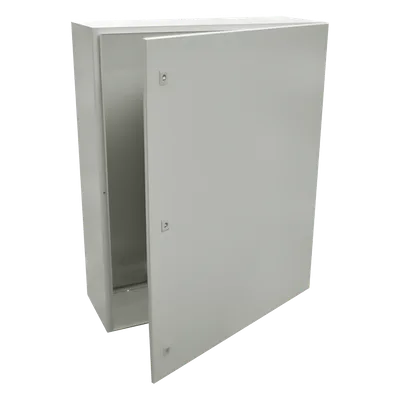Gabinete de Acero IP66 Uso en Intemperie (800 x 1000 x 300 mm) con Placa Trasera Interior Metálica y Compuerta Inferior Atornillable (Incluye Chapas y Llaves T).