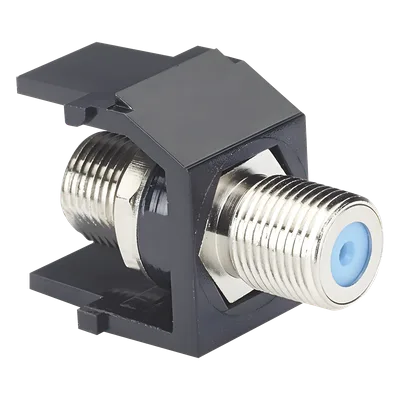 Módulo Acoplador Coaxial Tipo F / Keystone / 75 Ohms / 3.0 GHz / 0.66' [16.7mm] Altura / Color Negro