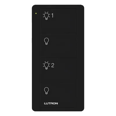 Control Inalámbrico de 4 Botones / 2 Grupos de Luces / RF 431-437 MHz / Alcance 18 m (59 ft) Línea de Vista / Batería 10 Años / Montaje Múltiple