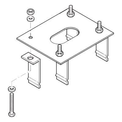 Anclaje para Barreras Automáticas / Compatible GARD4 y G3750 / Instalación Industrial / Alta Resistencia