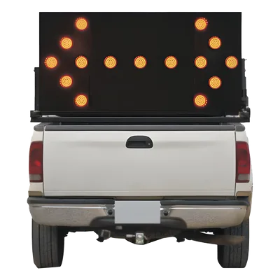 Tablero de señalización doble / LED ámbar / 1500x750x50mm / 12V DC / Visibilidad >300m / 4.92x2.46x0.16ft