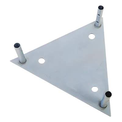 Base para Tramo STZ60G con Placa 1/2", Niple de 3/4", Galvanizado por Inmersión en Caliente.