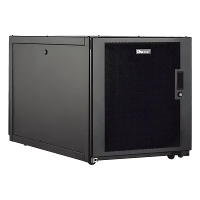 Gabinete Profesional de Telecomunicaciones, de Piso, 12 UR, 600 mm de Ancho y 1070 mm de Profundidad, Color Negro