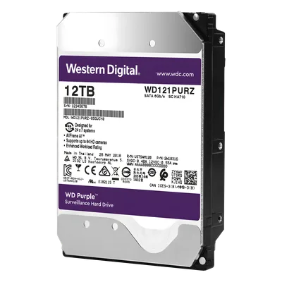 Disco duro WD de 12TB / 7200RPM / Optimizado para Videovigilancia