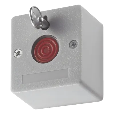 Botón de Pánico Cableado / NA/NC Configurable / ABS Retardante al Fuego / 49.5 x 53.5 x 32.5 mm / 40 g