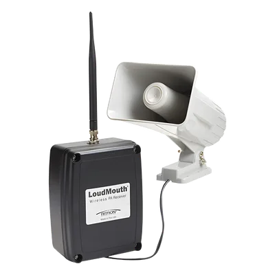 Sistema de Voceo Inalámbrico / Doble Banda VHF/UHF / Bocina 30 W / 85 dB a 15 m (49.2 ft) / Amplificador 8 W / Estrobo Sincronizado / Montaje en Pared