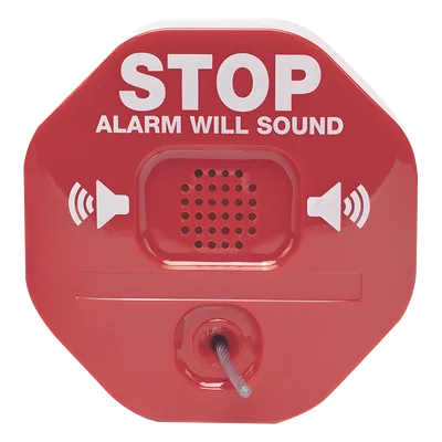 Alarma de Extintor Inalámbrica / Sirena 95/105 dB / Señal Visual Disuasoria / Alimentación 9V o 12-24V DC / Transmisión Inalámbrica a Receptor