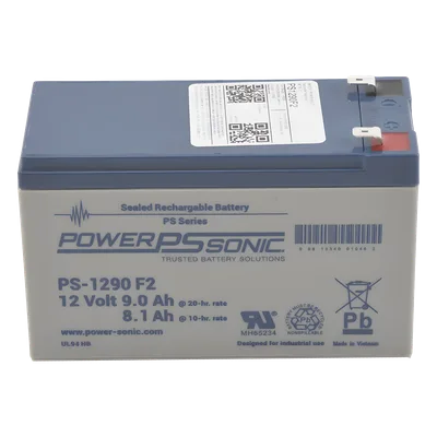 Batería de Respaldo AGM/VRLA / 12V / 9.0 Ah @20hr / Terminales F2 / Vida Útil 5 Años / Caja ABS Resistente a Impactos