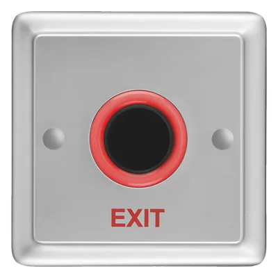 Botón de salida pasivo infrarrojo / Sensor PIR sin contacto / 8-24 VDC / Switch 30 VDC 1A / Montaje superficie europeo o americano / LED rojo/verde