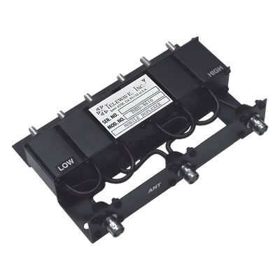 Duplexer Móvil / 806-869 MHz / 6 Resonadores / 50 W / 70 dB Aislamiento / 5-10 MHz Separación / 1.25 x 6.0 x 6.5 in
