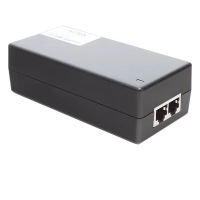 Inyector PoE / Hi-PoE 60 W / Gigabit 2 Gbps / 2 Puertos / Alcance 100 m (328 ft) / Interior / Plug and Play
