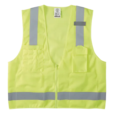 Chaleco de Seguridad Reflectante / ANSI/ISEA 107-2015 Tipo R Clase 2 / 8 Bolsillos / Talla M/L