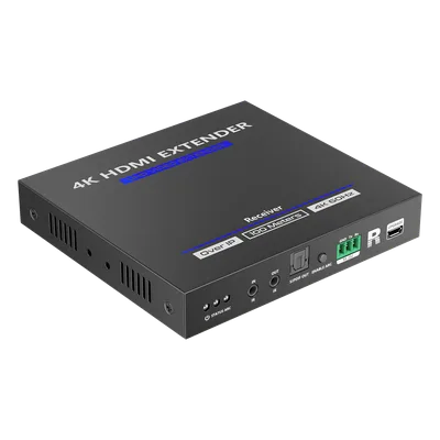 Receptor HDMI IP / 4K@60Hz / Cero Latencia / Extensión 100 m (328.1 ft) / Cat 6/6a/7 / Audio 7.1 / IR Bidireccional / ARC / HDMI Loop Out