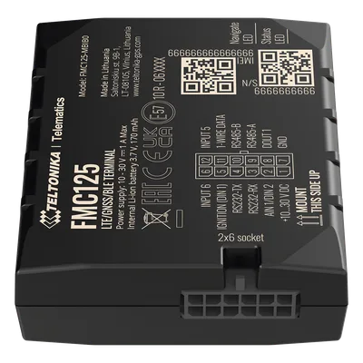 Rastreador Vehicular GPS / 4G LTE CAT 1 / 2G / Dual SIM / RS485 / RS232 / Bluetooth / DualCam / 170 mAh