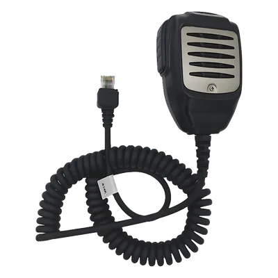 Micrófono para Radio Móvil / Conector 8 Pines / IP54 / Cable Kevlar 40 kg / PTT para Guantes / Grado Médico