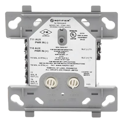 Módulo de Control de Descarga Direccionable / Protocolo Redundante / 24 VDC / Clase A o B / Supervisión de Solenoide