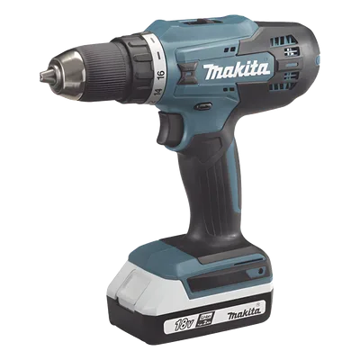 Taladro Inalámbrico / Motor Sin Escobillas / 18V / 1,700 RPM / 40 N.m / Broquero 1/2" (13mm) / 2 Baterías 1.5Ah / Cargador / 221mm (8.7")