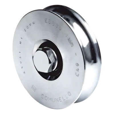 Rueda para Puerta Corrediza / 8 cm / Sin Soporte / Carga 200 kg / Montaje Inferior / Canal Tipo U