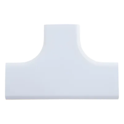 Accesorio en T para Canaleta / 180° / ABS Resistente a Impactos / UL94V-0 FT4 / 0 a 50°C / Instalación Adhesiva Sin Herramienta / Blanco