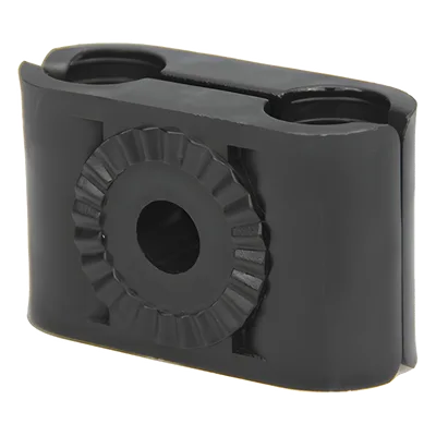 Sujetador Plástico para Cable Coaxial / 7/8" / Doble Capacidad / Montaje Varilla 3/8" o M10 / Rango 1.063 a 1.122"