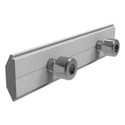 Conector de empalme para riel / Aluminio anodizado / 5 cm y 8 cm / 1.97 in y 3.15 in